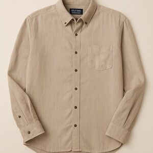 New Ivy Brand 100% Linen Button-Down Shirt - Beige - Size XL